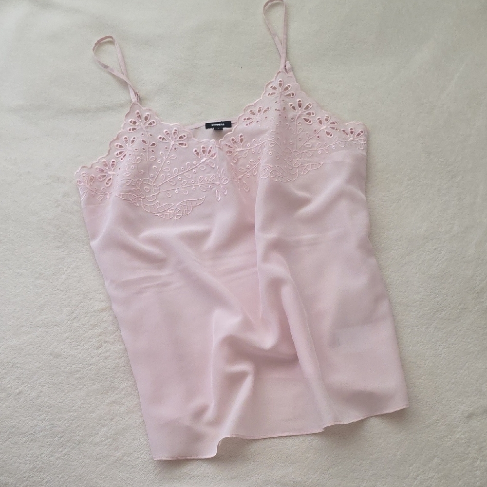 Express Blush Lace Detail Camisole